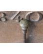 Antieke Franse Kachelpook van Smeedijzer, Messing 