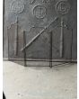 Antiek Frans Vonkenscherm van Messing, IJzergaas, IJzer 