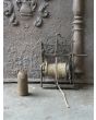 Antiek Gewicht-Aangedreven Draaispit van Smeedijzer, Hout, Touw, Lood 