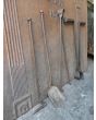 Antieke Franse Haardset van Smeedijzer, Hout 