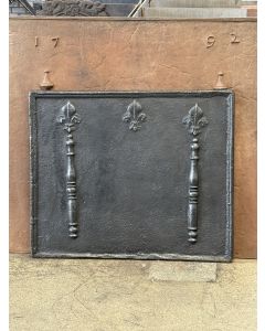 Haardplaat 'Pilaren met Fleurs de Lis'