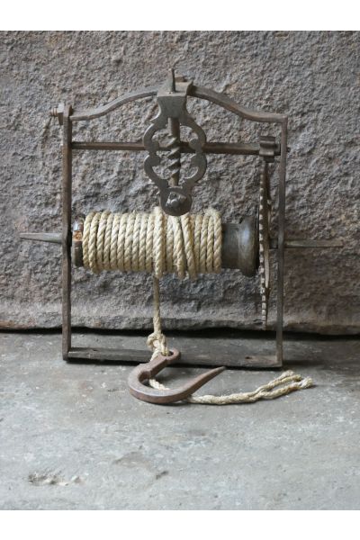 Antiek Gewicht-Aangedreven Draaispit