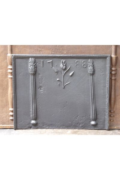 Haardplaat 'Pilaren met Decoratie'