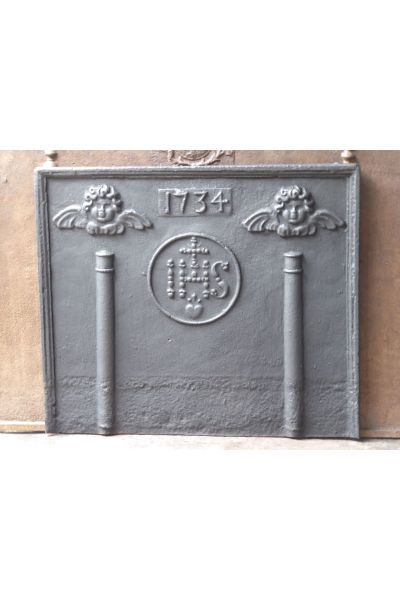 Haardplaat 'IHS Monogram'