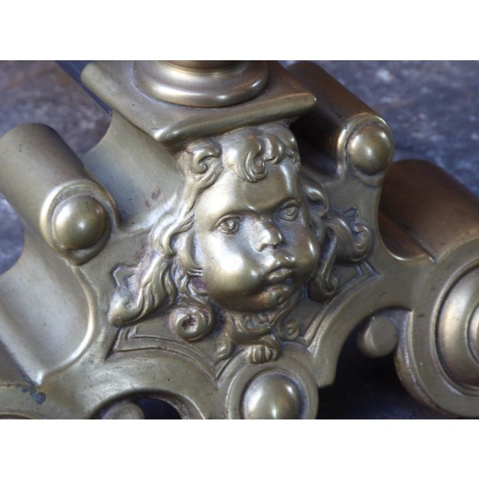 Louis XIV-Stijl Vuurbokken van Smeedijzer, Messing 