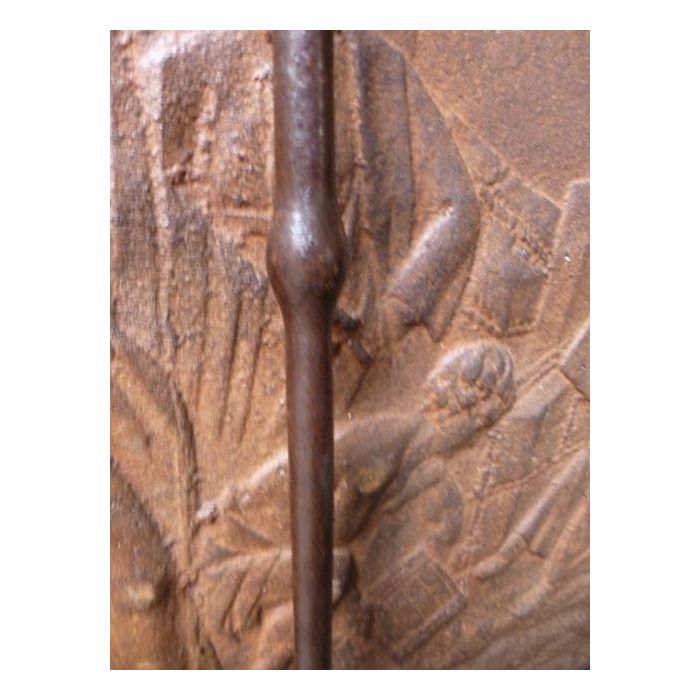 Antieke Engelse Kachelpook van Smeedijzer 