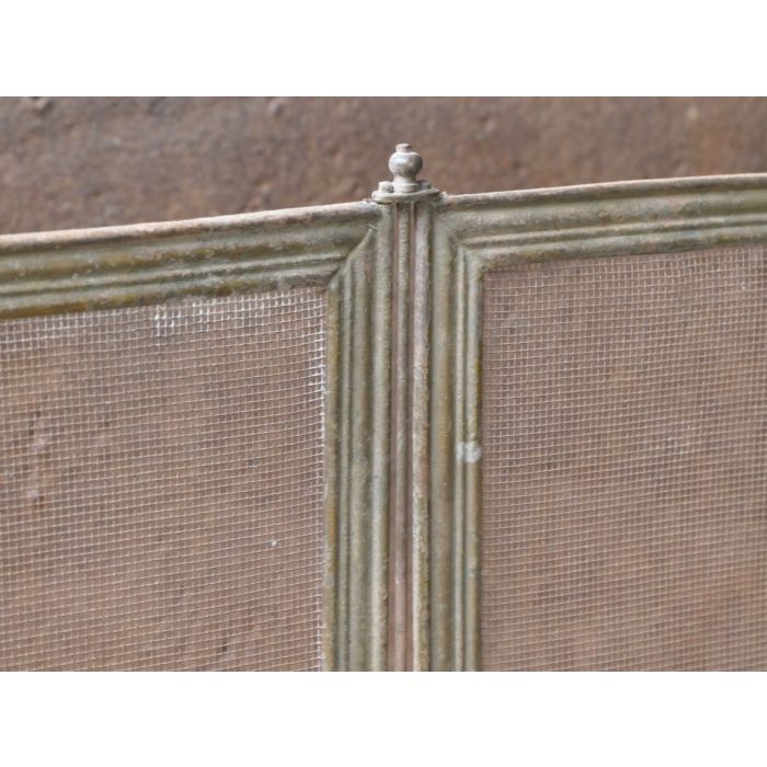 Antiek Frans Haardscherm van IJzergaas, IJzer 