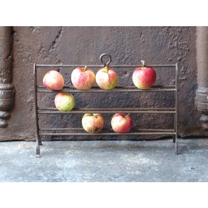 Antiek Rooster voor Appels van Smeedijzer 