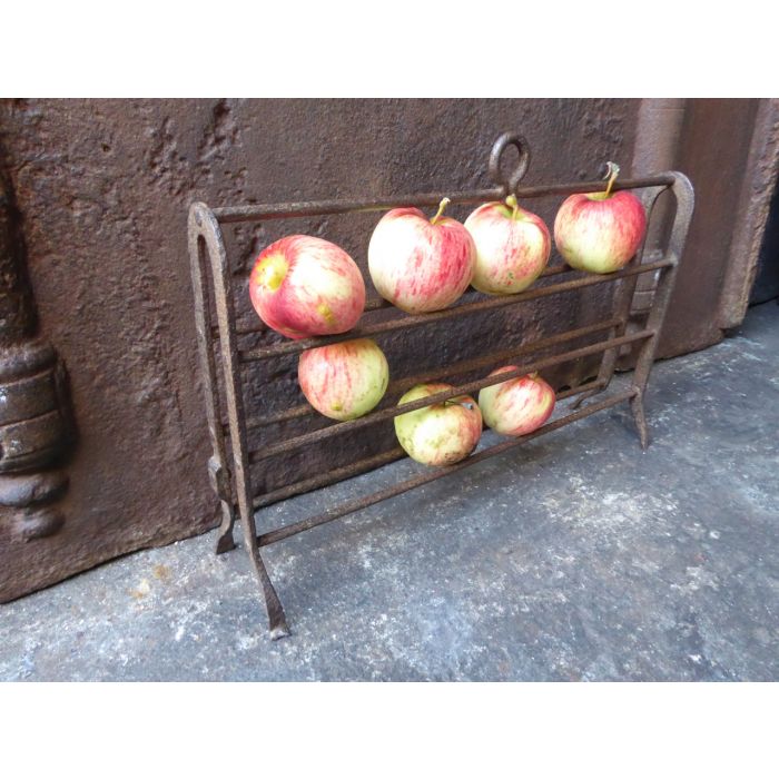 Antiek Rooster voor Appels van Smeedijzer 