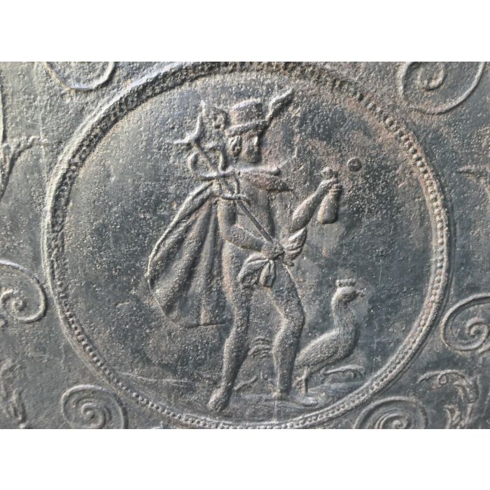 Haardplaat 'Mercurius' van Gietijzer 
