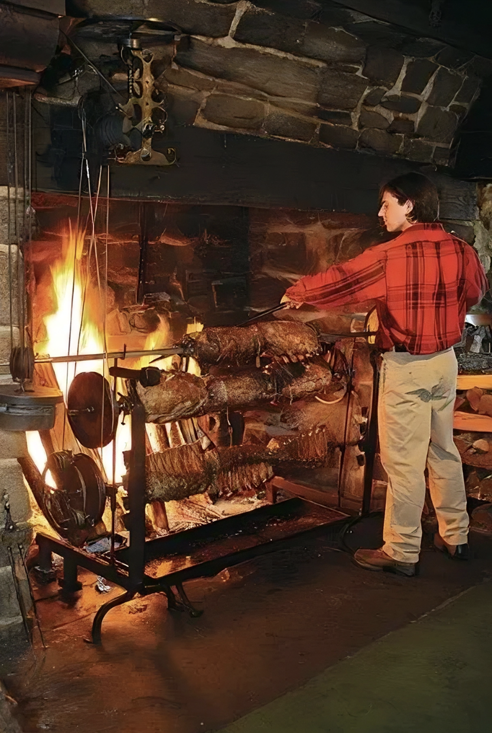 Grillen in de open haard