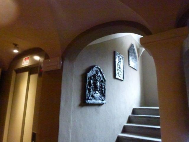 Haardplaat als decoratie in Hotel Miramonti
