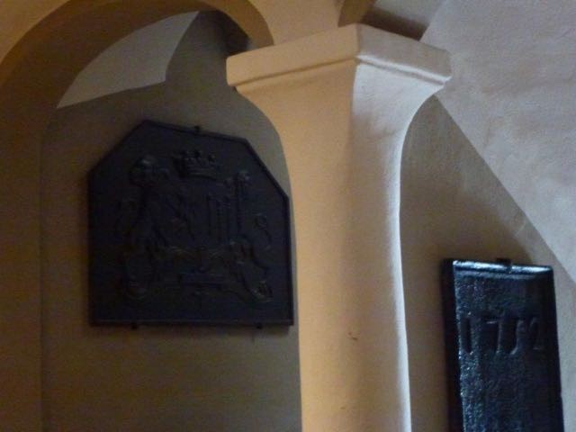 Haardplaat als decoratie in Hotel Miramonti