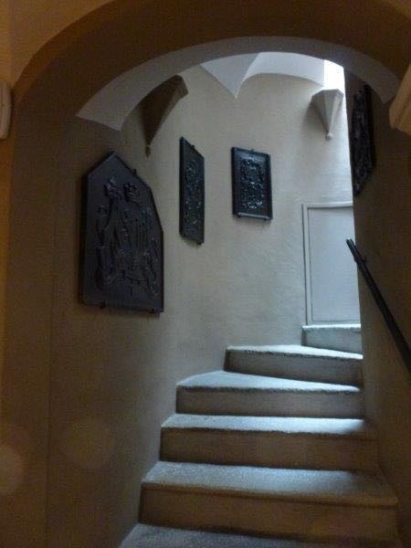 Haardplaat als decoratie in Hotel Miramonti